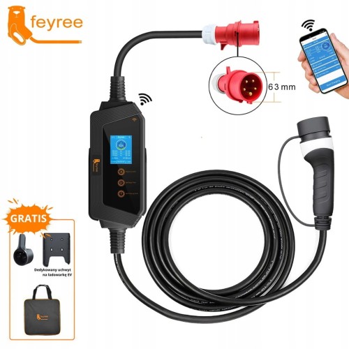 Ładowarka EV Feyree mobilna 22kW /kabel 5M/ RCD-B / Plug&Play / APP / 8-32A
