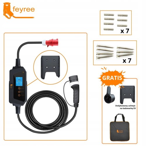 Ładowarka EV Feyree mobilna 22kW /kabel 5M/ RCD-B / Plug&Play / APP / 8-32A